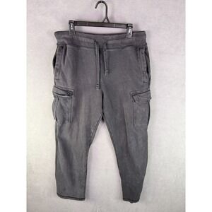 Old Navy Cargo Sweatpants Mens M Black Lounge Streetwear Comfort Baggy Skate